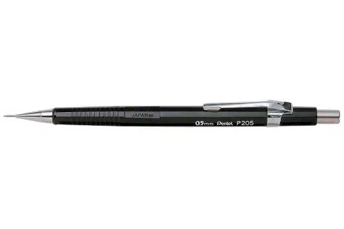 Pentel – Juego de 8 portemines P 205 para minas 0,5 mm negro