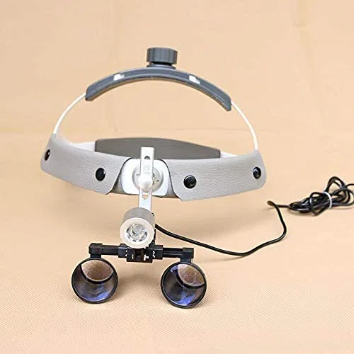 Lupas De Aumento 3.5X Y Lupas Binoculares con Diadema De Cuero Y Linterna Frontal Led para Embarcaciones. Distancia De Trabajo: R 420 Mm Fauay