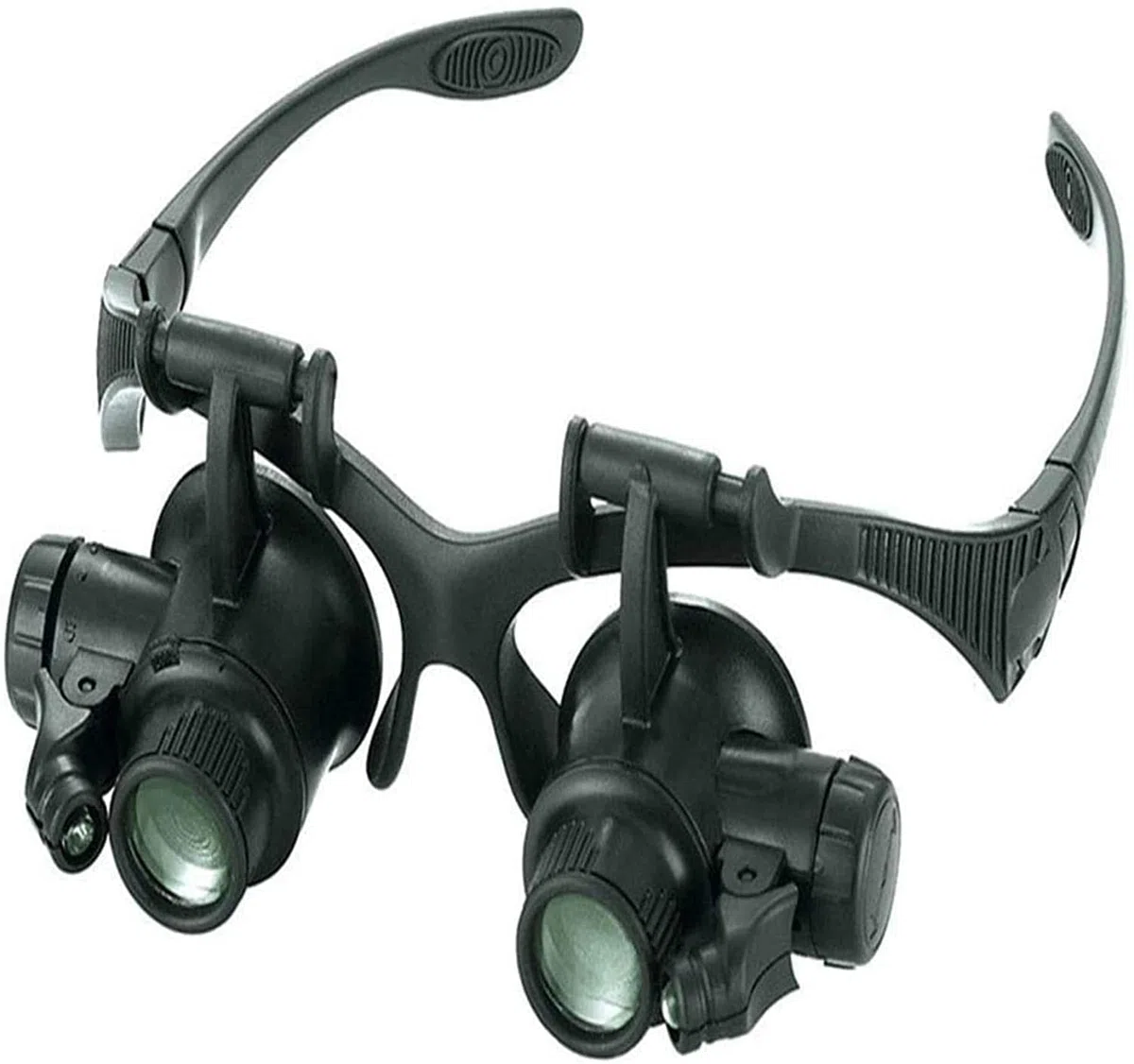 Lupa Led con Diadema Y Lentes Intercambiables De 10/15/20/25 Aumentos para Reparación De Relojes