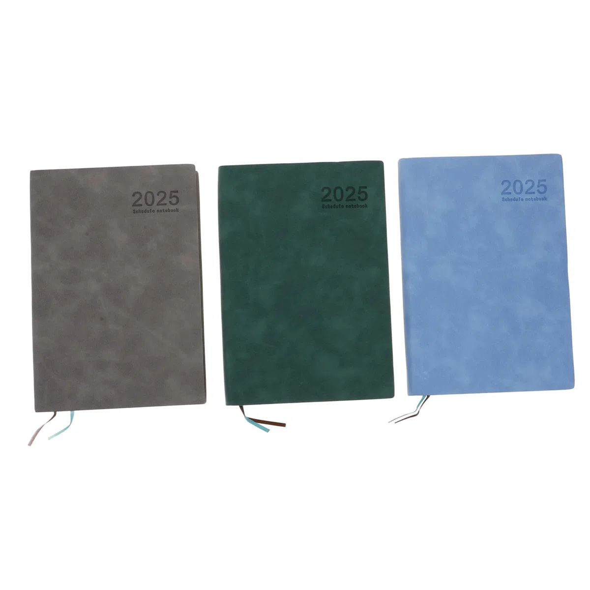 Agenda Diaria 3 Piezas Pu Papel para Gestión Estudio | Cuaderno Planificador 2025 con Calendario Anual, Agenda Fechada de Enero a Diciembre, Decoracion Colegio