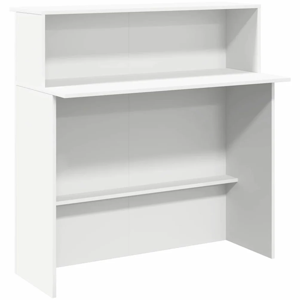 vidaXL Mostrador de recepción Blanco 100x50x103,5 cm Madera de ingeniería