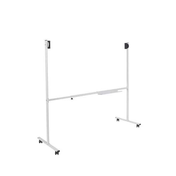 Rocada, Soporte Móvil Giratorio, Soporte para Pizarra de Doble Cara, Ideal para Pizarra Doble Cara desde 120 cm a 200 cm de longitud, Incluye Bandeja y Ruedas,M-T-ST-2101E