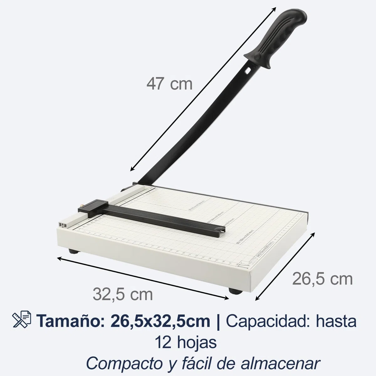 Etrexonline Guillotina de Papel A4 con Base Metálica – Cortador Profesional 12 Hojas | Precisión Máxima | Compatible con A4 A5 B5 B6 B7 | Ideal para Oficina, Fotos, Manualidades