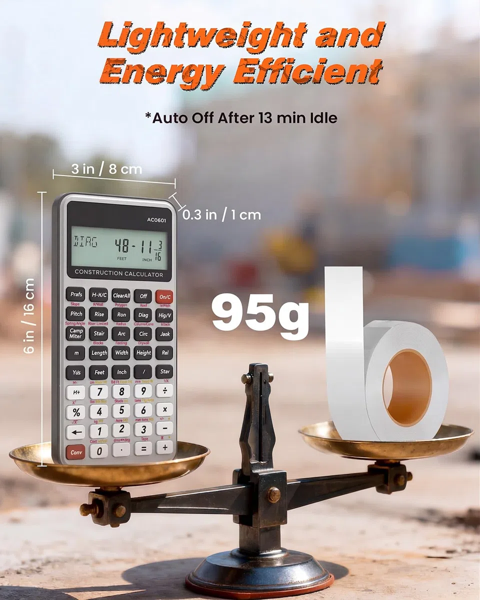 ROATEE Calculadora de construcción Plata - Calculadora industrial y científica para contratistas