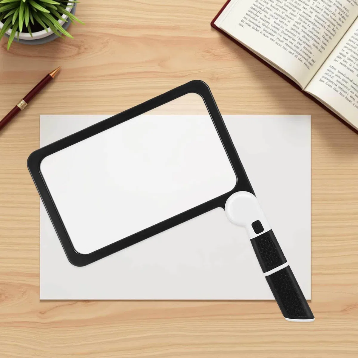 Cabilock Lupa de Mano Plegable con Luz LED para Leer Libros 2 Unidades Negras Diseño Compacto Portátil para Personas Mayores y Manualidades Lupa de Lectura con Aumento para Baja Visión
