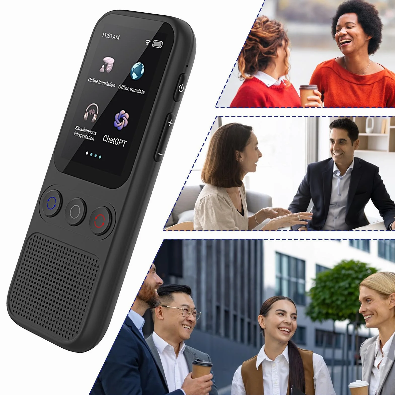 Traductor instantáneo sin WiFi, dispositivo traductor sin necesidad de WiFi | Dispositivo de traducción Traductor en tiempo real para viajes,, No se necesita WiFi, dispositivo de traducción, 138 idiom