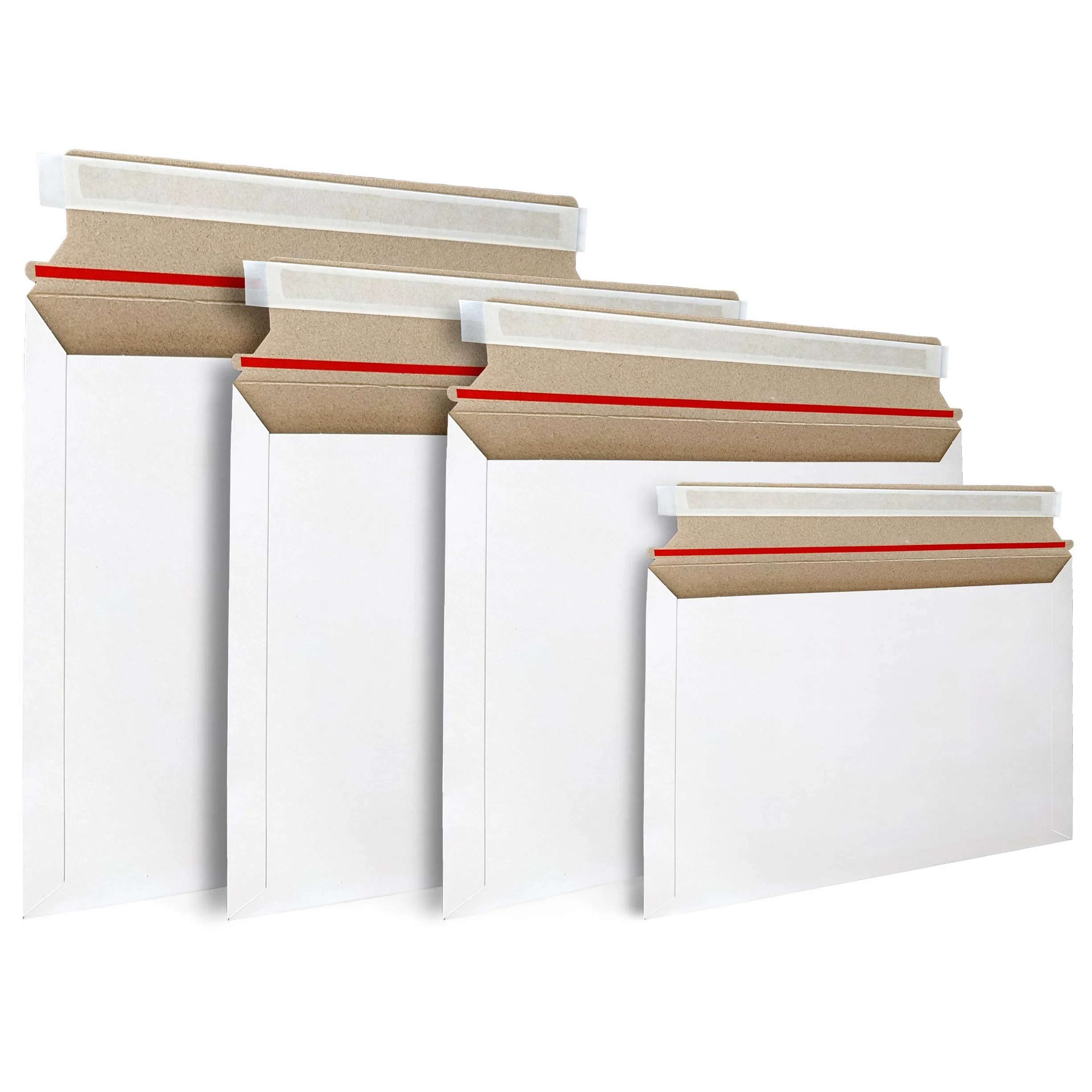 PACKY - Sobres Cartón C4 323x229 mm - 50 Unidades - Blanco - Cierre Autoadhesivo