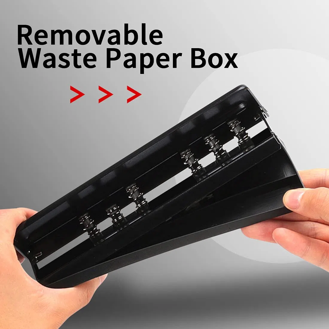 Perforadora de 6 compartimentos, DIN A5 de 6 agujeros, perforadora de escritorio, distancias ajustables, para A4 y A6, tarjetas de papel