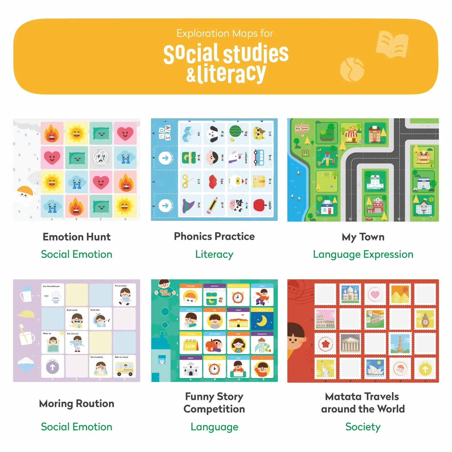 Mapa de Exploración para Tale BOT Pro y Coding Set Ciencia, Matemáticas y Estudios Sociales Set de Ciencias para Que los Niños Aprendan