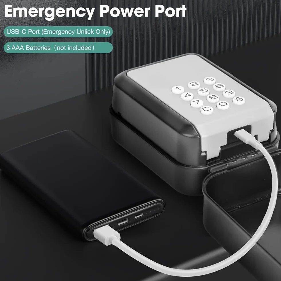 Caja de Seguridad Electrónica con Llave Inteligente y Bluetooth, Control por Aplicación y Código PIN, para Oficinas de Agentes Inmobiliarios de