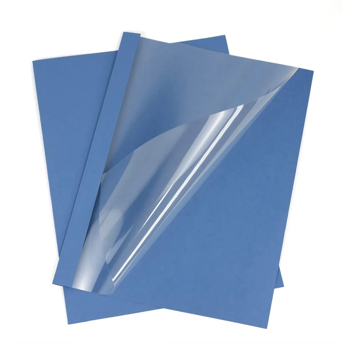 RAYSON Cubiertas térmicas de 12 mm, encuaderna hasta 100 hojas A4, transparente/azul, pack de 25