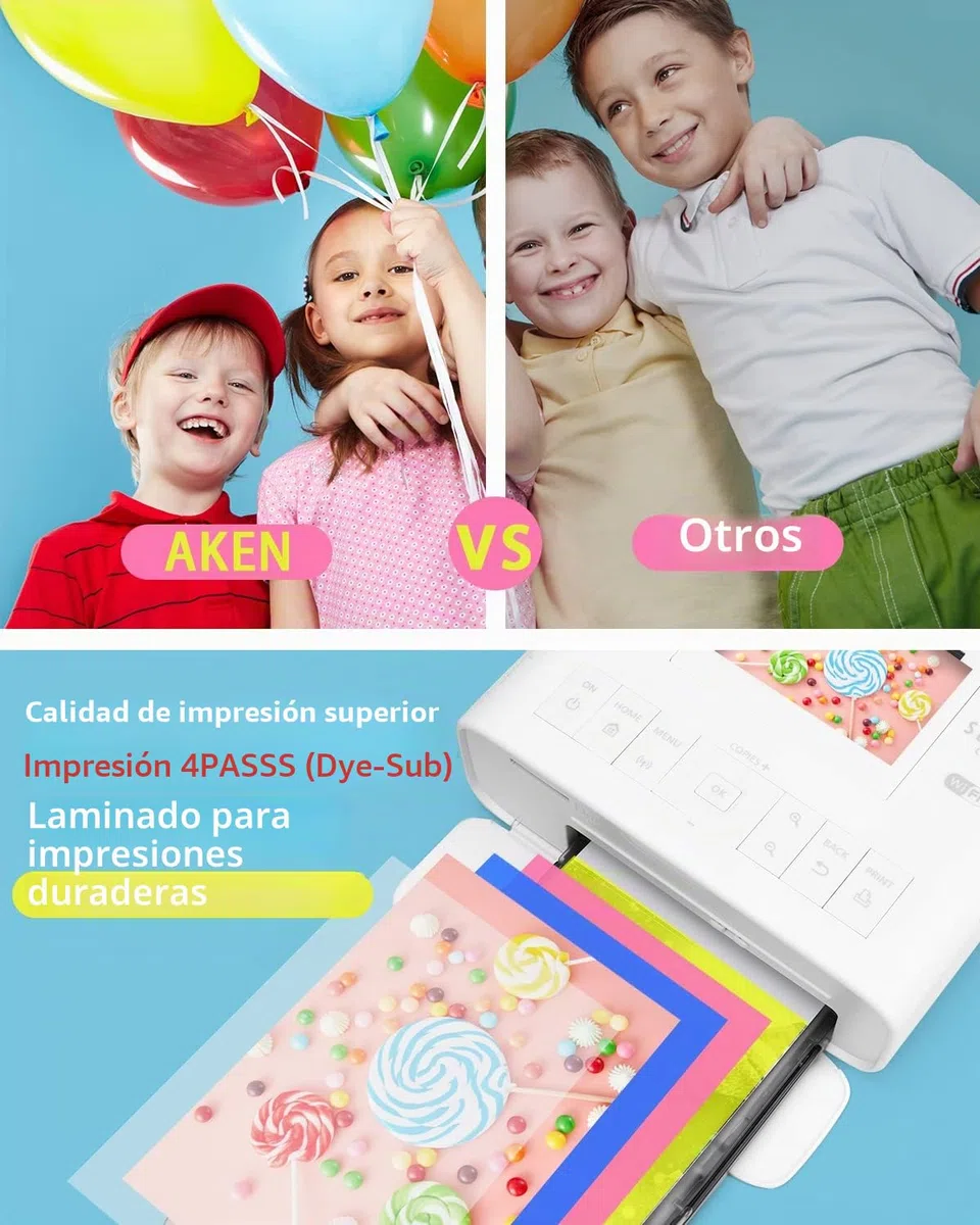 Compatible con Canon Selphy CP1500 Papel fotográfico KP108IN 3115B001(AA) | Compatible con Canon Selphy CP1300 CP1200 CP1000 CP910, 6 cartuchos de tinta de 216 hojas, papel fotográfico