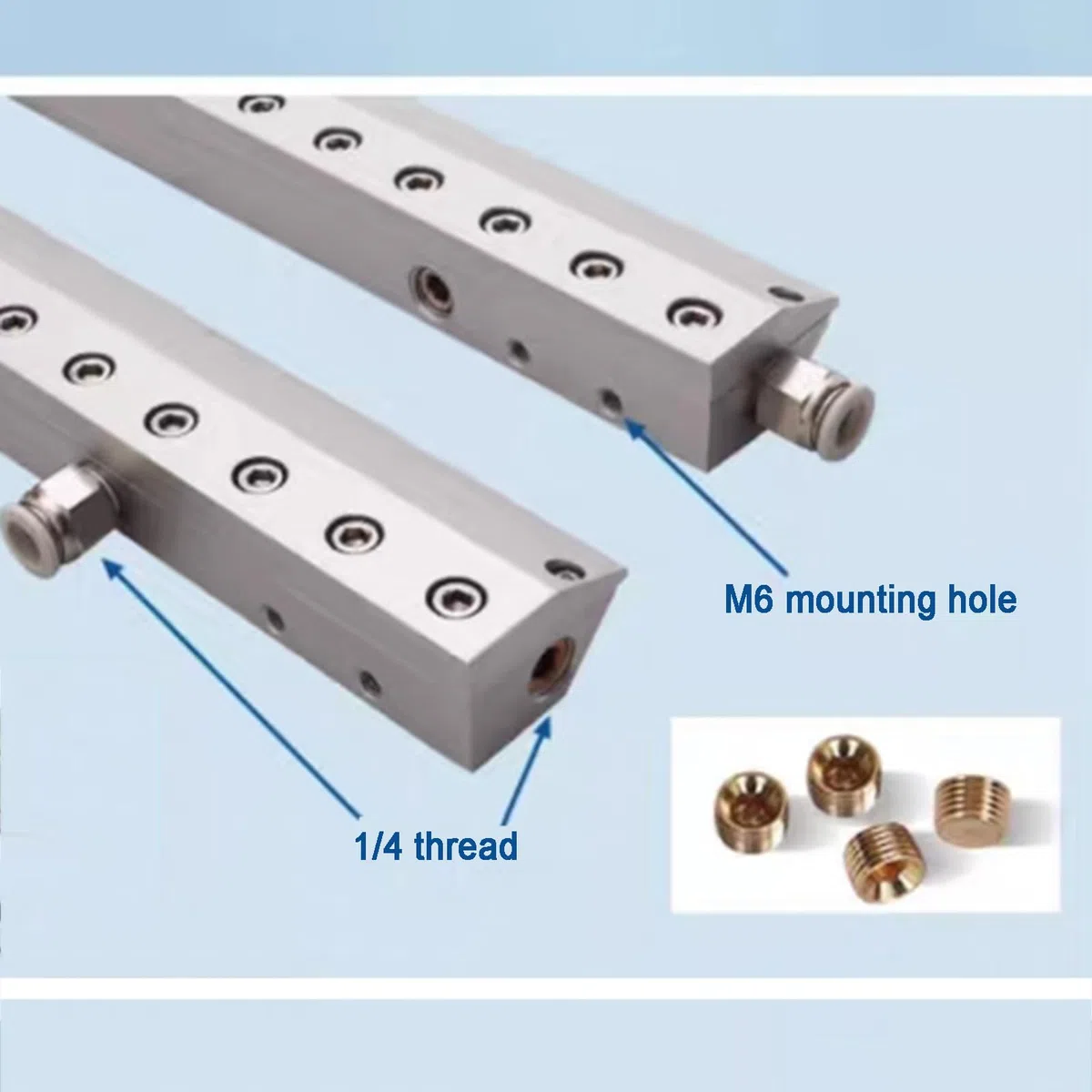 Soplador de cuchillo de aire, hoja de enfriamiento de secado de aire para producción industrial, herramienta de eliminación de polvo de aleación de aluminio, espacio de salida de 0.05 mm, compatible