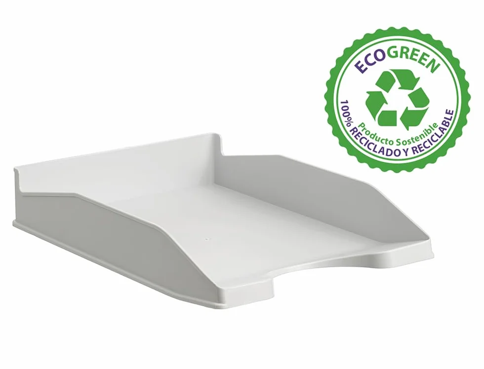 Ecogreen Office Paper Bandejas de Oficina Apilables 6 Piezas Organizador Escritorio Blanco Pastel