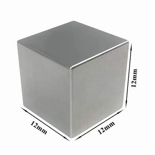 Cubo De Wolframio Puro 99,99%，Bloque Metálico De Alta Densidad 5-30mm，Colección De Elementos，Regalo DIY，Regalo Científico Creativo Para Profesores，Herramienta Educativa Científica(12x12x12mm)