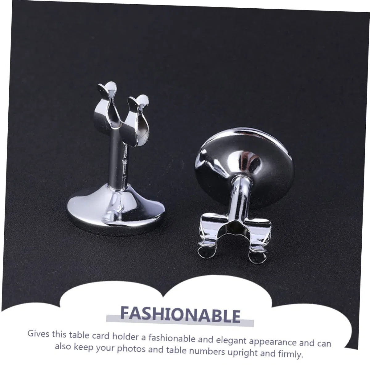 MAGICLULU 10piezas Portanúmeros De Mesa y Tarjeteros Inoxidable Elegante Resistente Multifunción Para Eventos