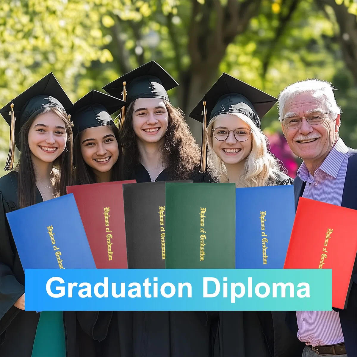 PATIKIL Portadocumentos Para Certificados 6 Unidades Para Papel De 8.5x11" Diploma De Graduación Imitación Cuero Grabado En Foil Dorado Reconocimiento De Logros