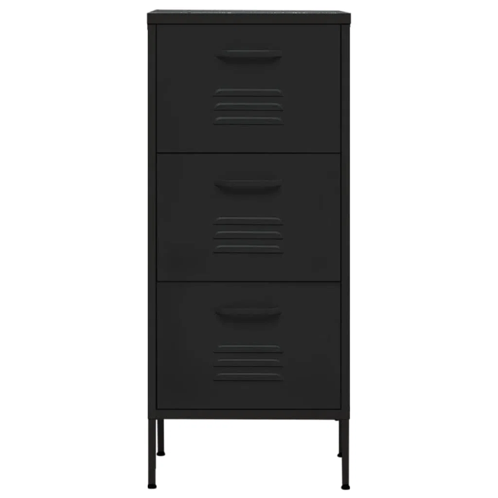 Archivador de metal con 3 Ders Independent Sto para cocina, despensa, color negro, para el hogar y la oficina