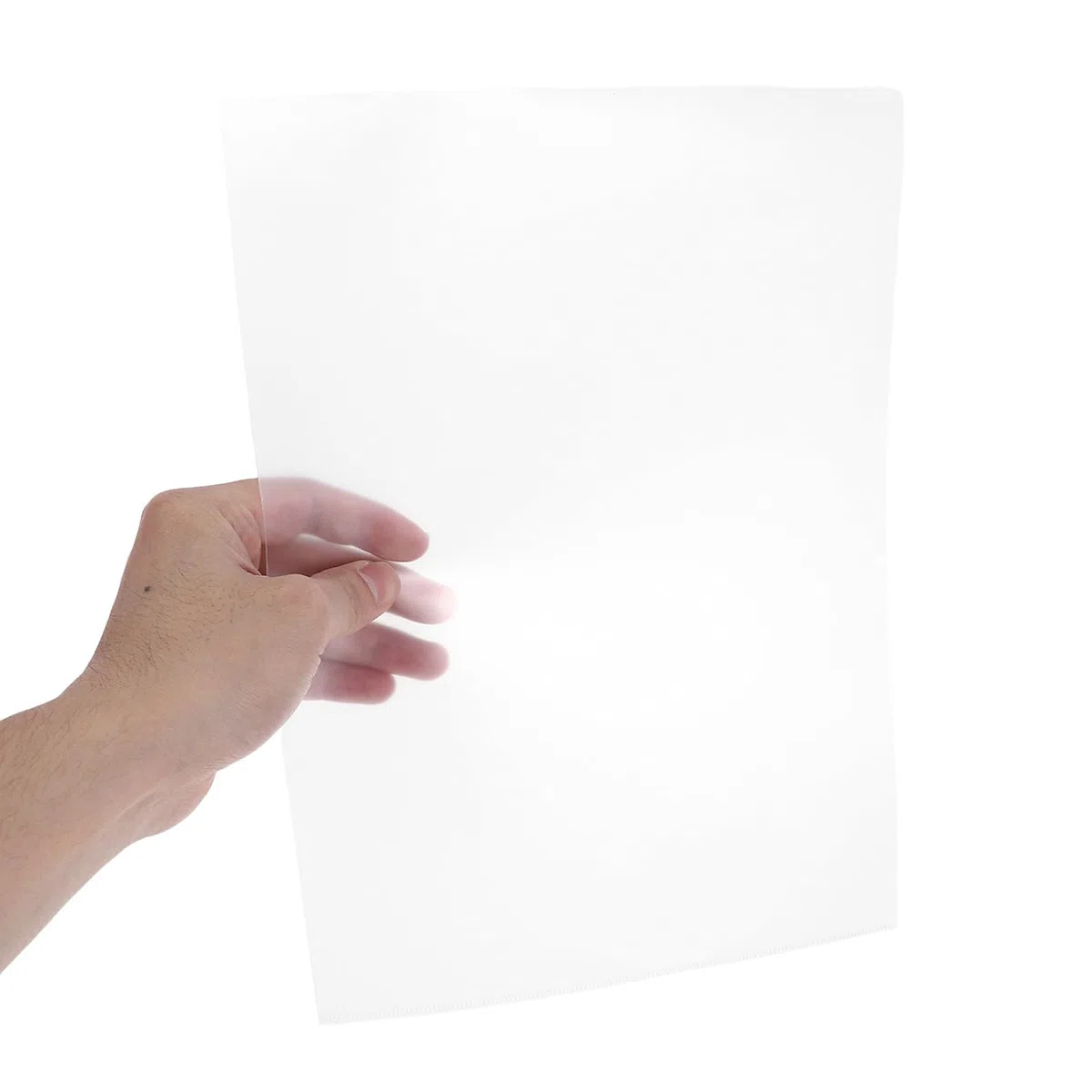 Carpetas transparentes para documentos, tipo L, tamaño A4, con bolsillos para proyectos, fundas de plástico transparentes para oficina y escuela, 50 unidades