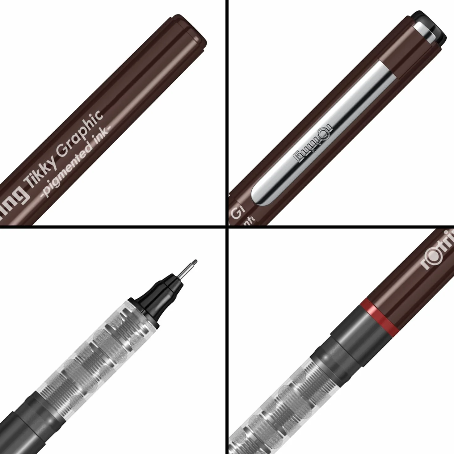 Rotring Tikky Graphic Rotuladores Punta Fina 0,3 mm Negro Caja de 12
