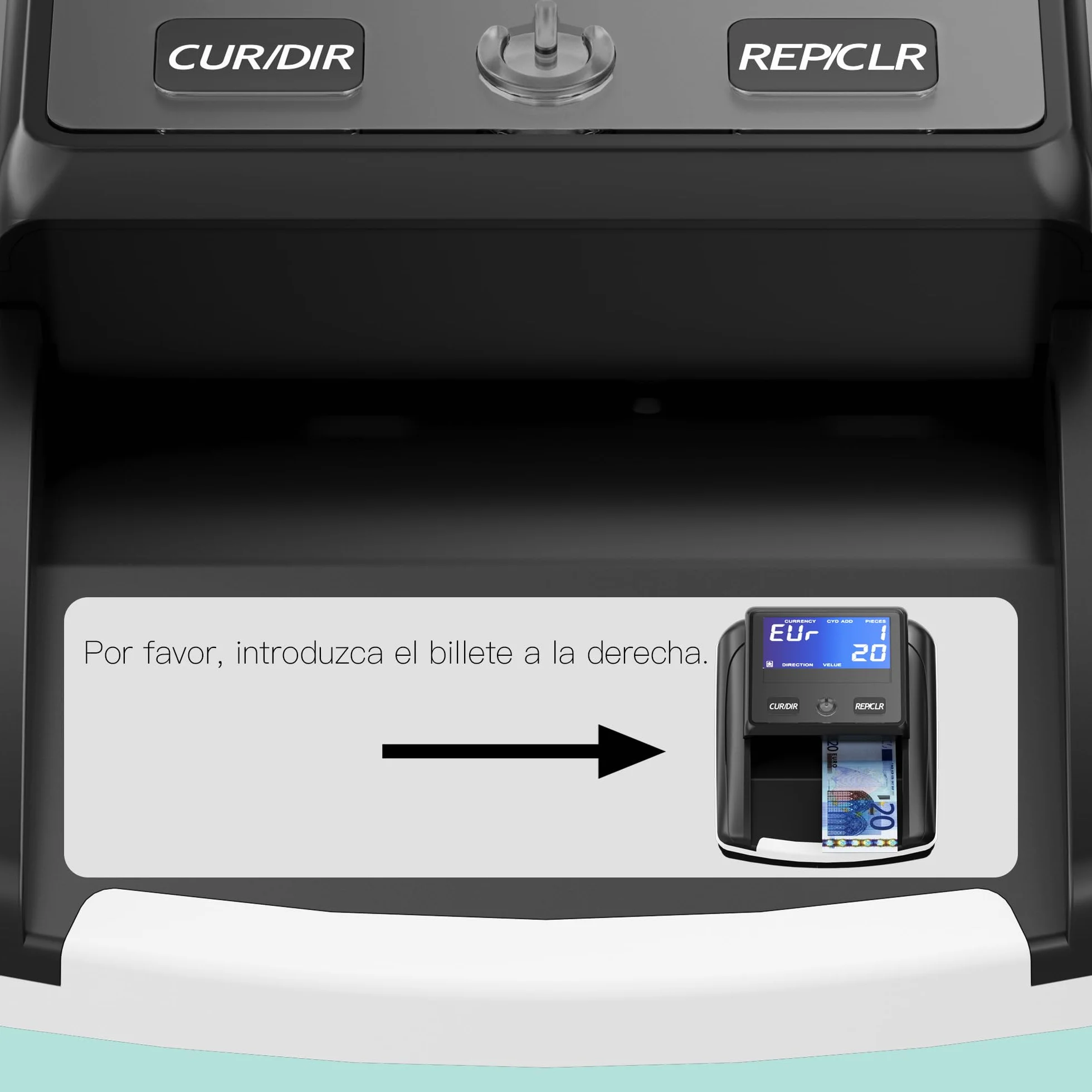 STANEW Detector de billetes falsos Euro con batería recargable