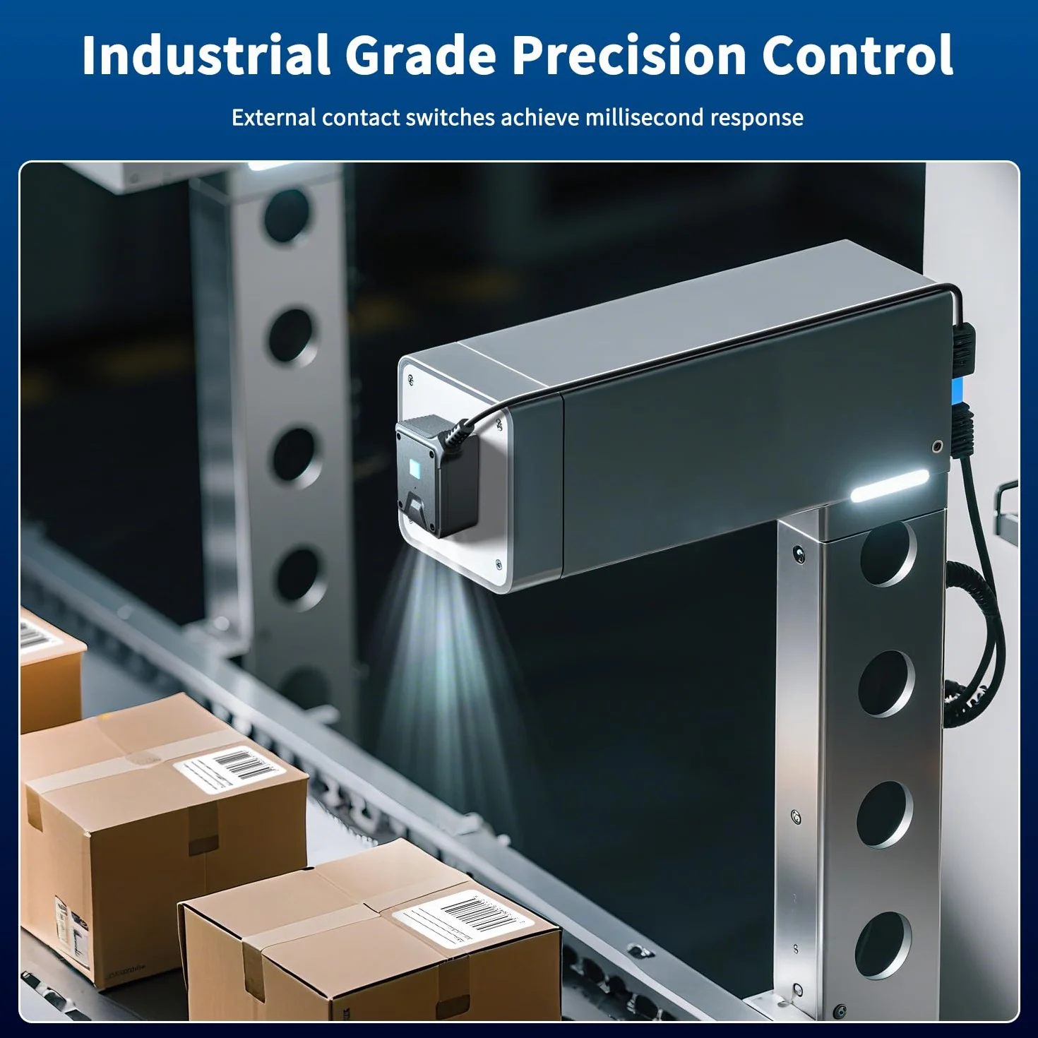 NetumScan - Escáner de códigos de barras 2D con soporte fijo Lector de códigos 1D/2D/QR de grado industrial con detección automática de inducción. Conector USB Adecuado para terminales de autoservicio