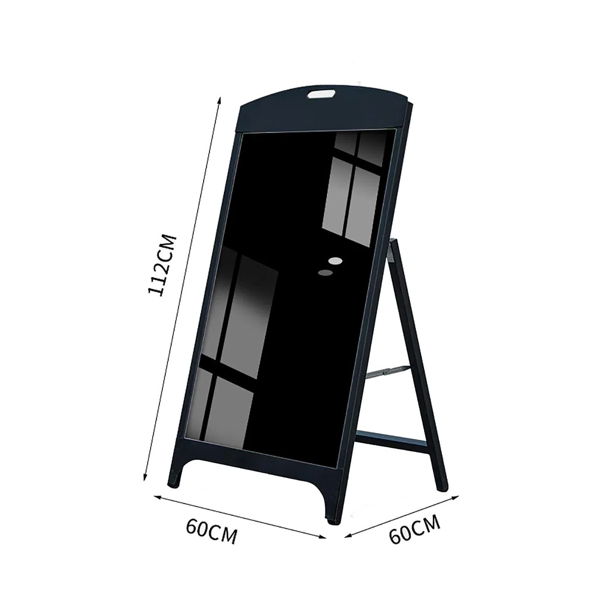 Tablero para carteles de pavimento al aire libre, 60 x 90 cm, marco A, soporte para carteles, soporte para carteles publicitarios, tableros de metal de acero recubierto resistente a la intemperie,