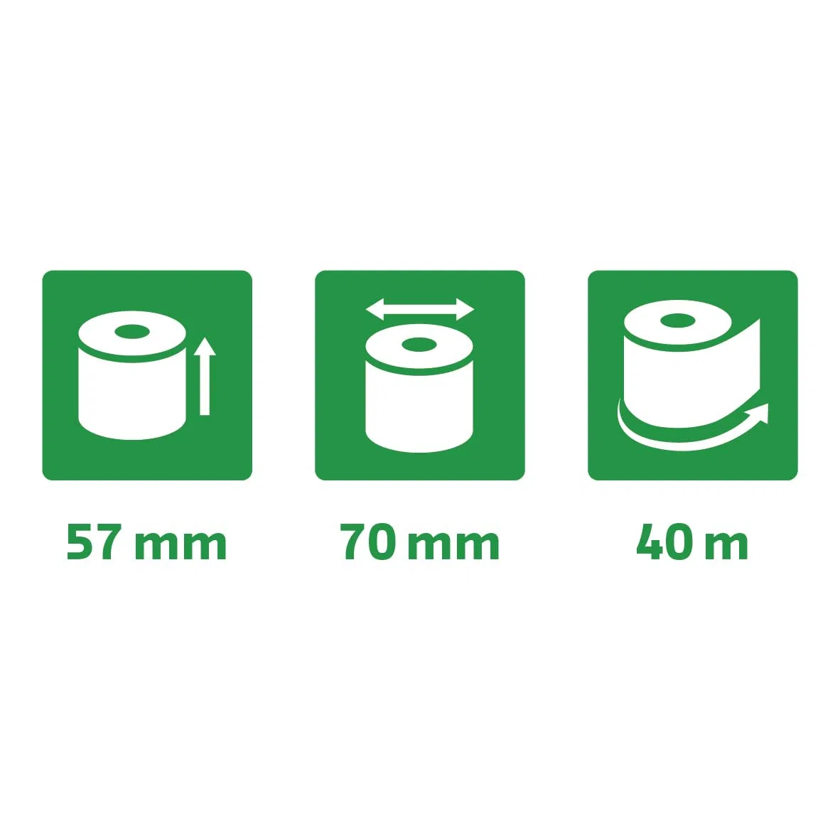 Exacompta 40592E - Rollo de papel para calculadora (10 unidades), color blanco