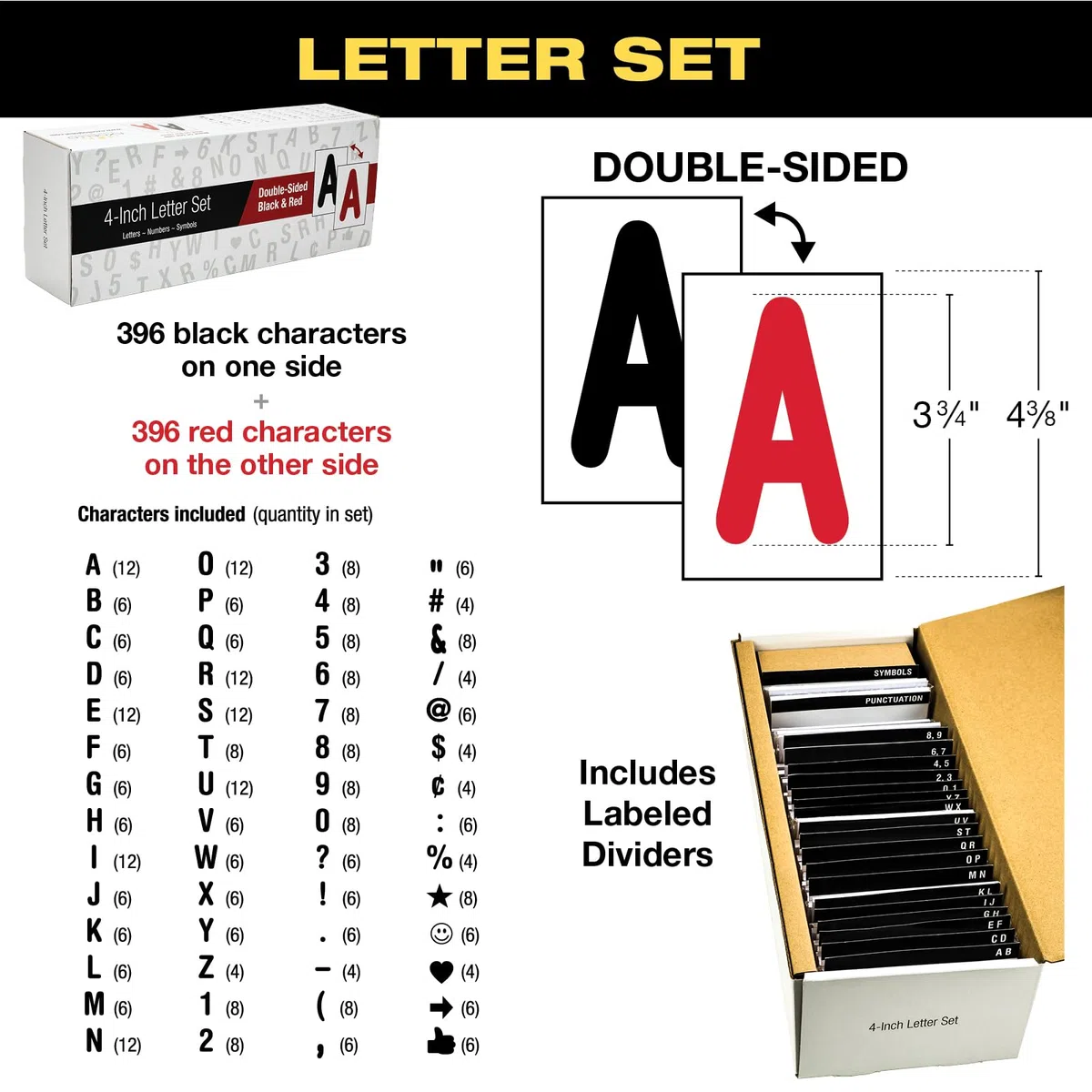 Señal de acera con mensaje cambiable Swing, 37" x 36" con 792 letras precortadas de doble cara y caja de almacenamiento. Incluye tablero negro y 4 pizarras líquidas y cartulina