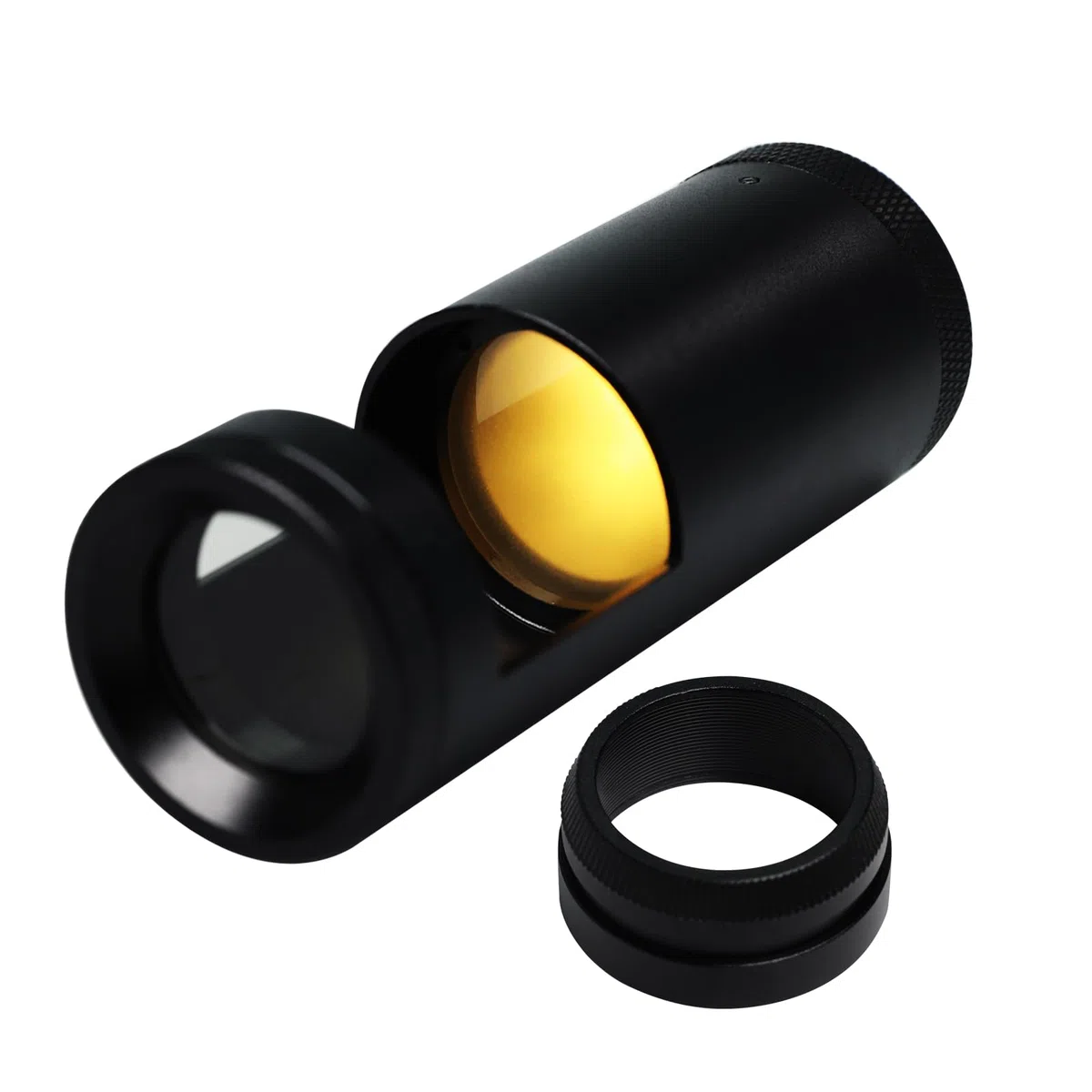 Polariscopio portátil de doble lente de mano de 93 mm de longitud, con 24 mm de diámetro, luz LED integrada, herramienta de propiedades ópticas para joyero, gemólogo para identificar piedras preciosas