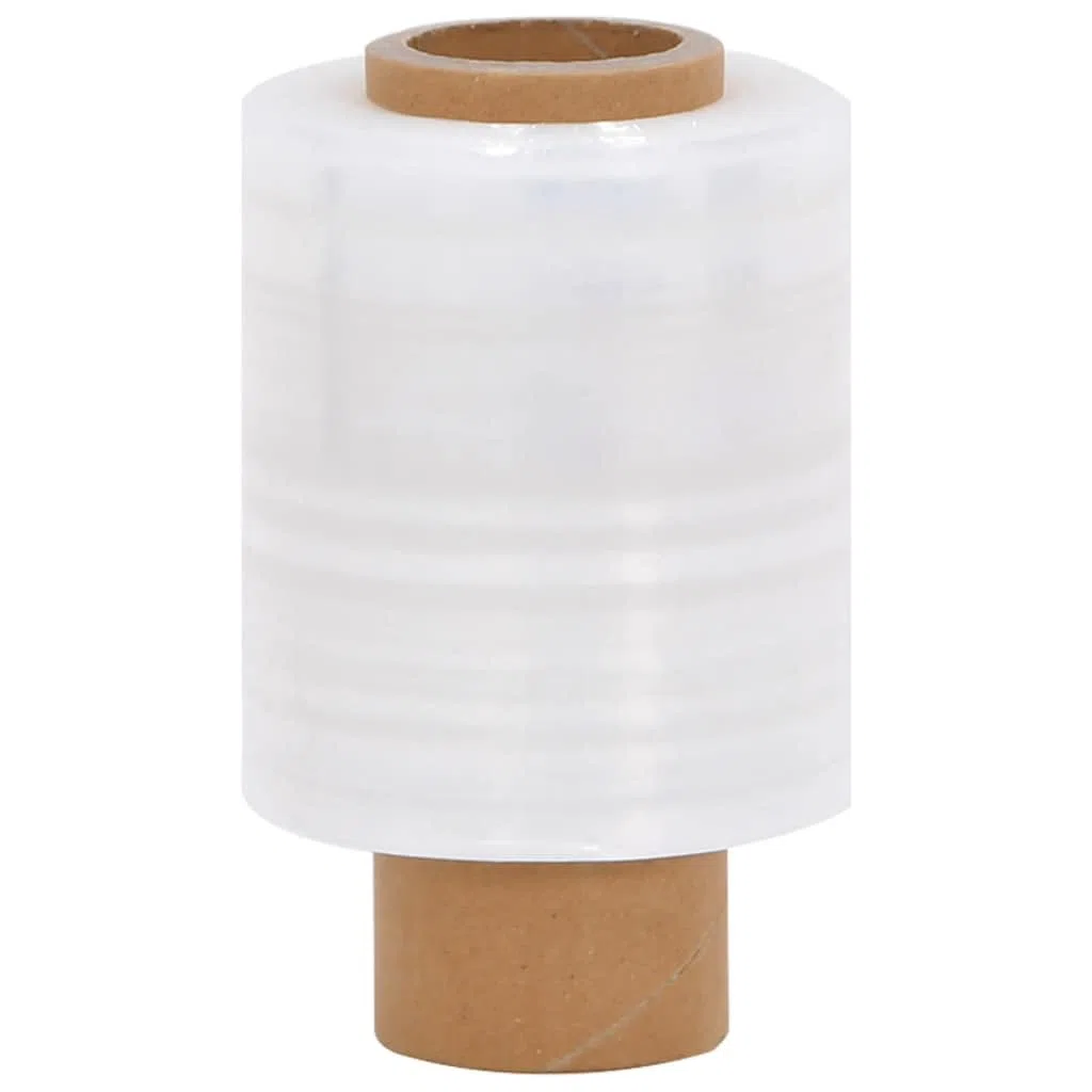 Película elástica con asa 10 unidades transparente 23 micras 50 cm x 150 m PE material de embalaje para cartón, caja, mudanza, envío y almacenamiento para protección y estabilización