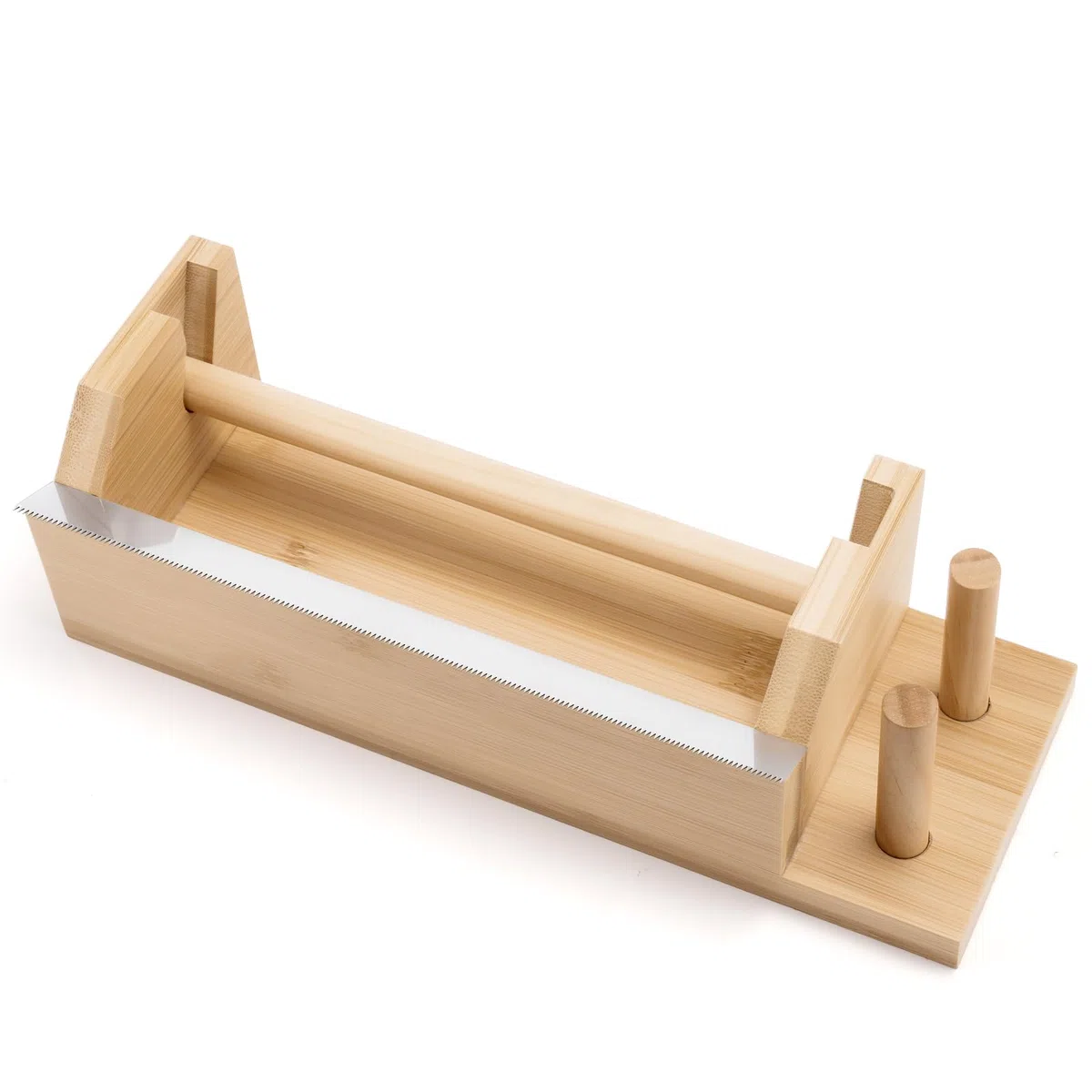 MOLSHINE Dispensador de cinta washi de bambú, cortador de cinta adhesiva con una sola mano, soporte de almacenamiento para manualidades, bricolaje, envoltura de regalos