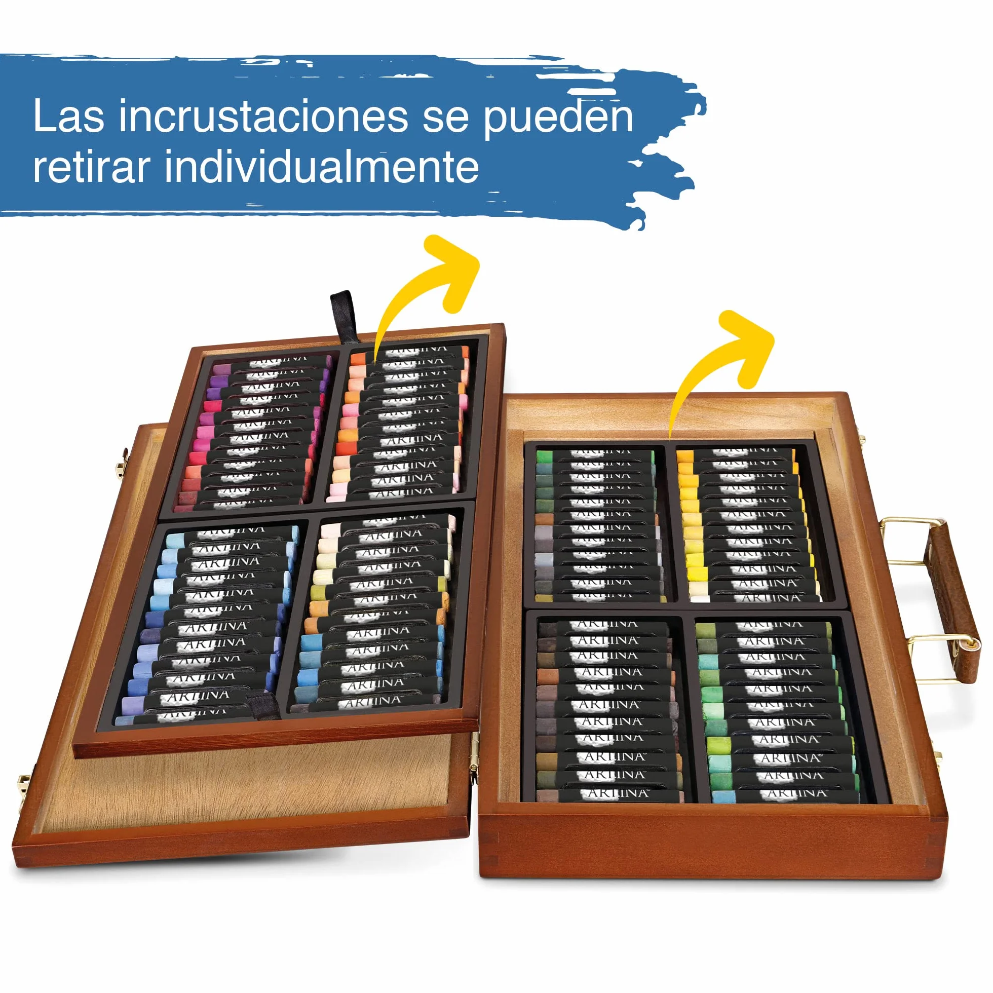 Artina Pastilo Set de 96 tizas de pastel para artistas - Maletín de arte FSC