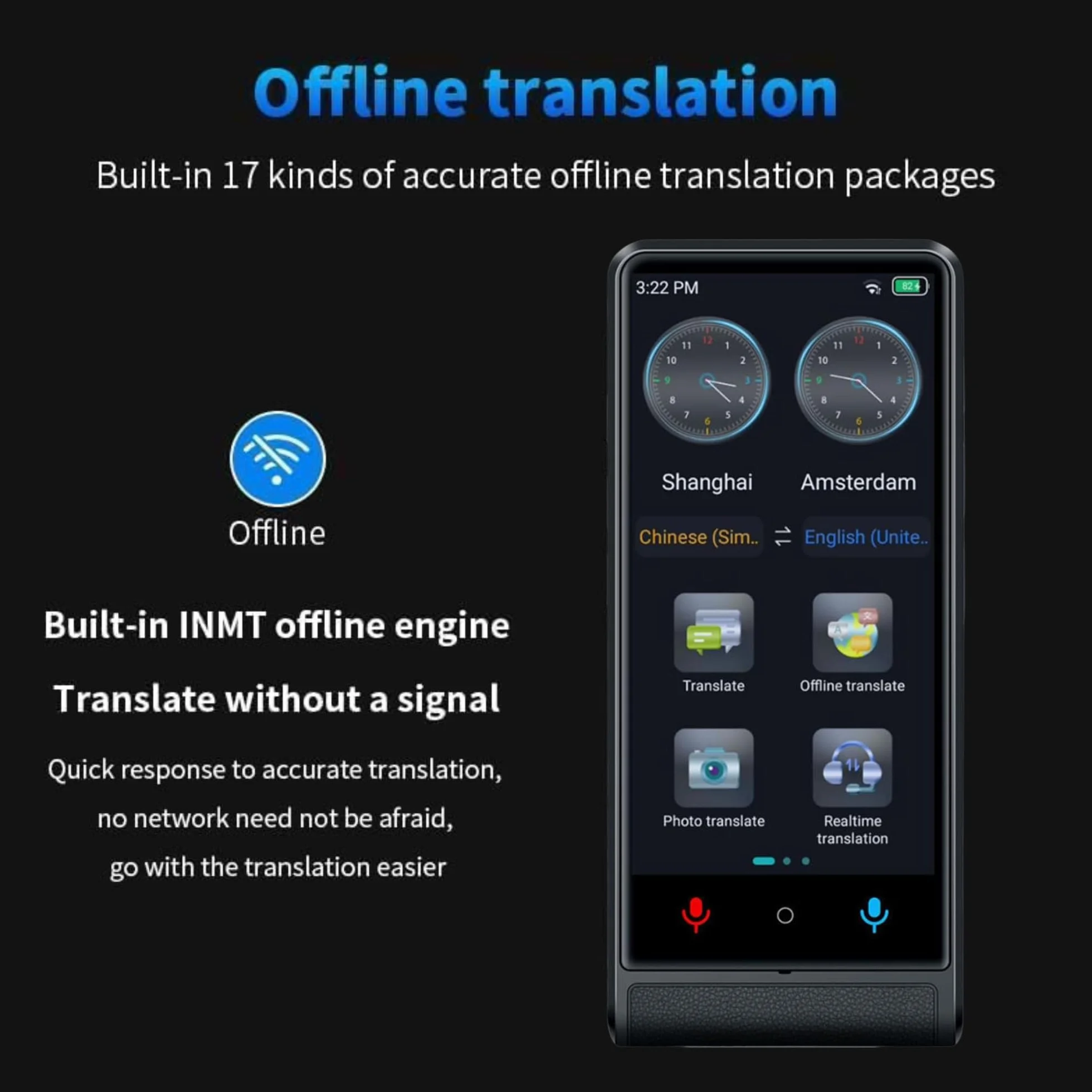 California, Traductor de Idiomas Instantáneo de Voz 2026, Traductor Simultáneo Sin WiFi, Pantalla Táctil 4 Pulgadas, Aleación de Aluminio, 142 Idiomas Online 22 Offline, Traductor Portátil