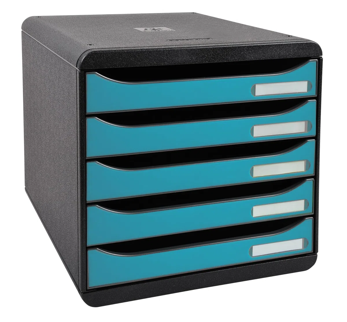 Exacompta - Ref. 30934D - Módulo de clasificación, almacenamiento BIG BOX+ Skandi, superponible, 5 cajones para documento A4+ Dimensiones externas. : Prof 34,7 x ancho 27,8 x Alto 27,1 cm - Azul