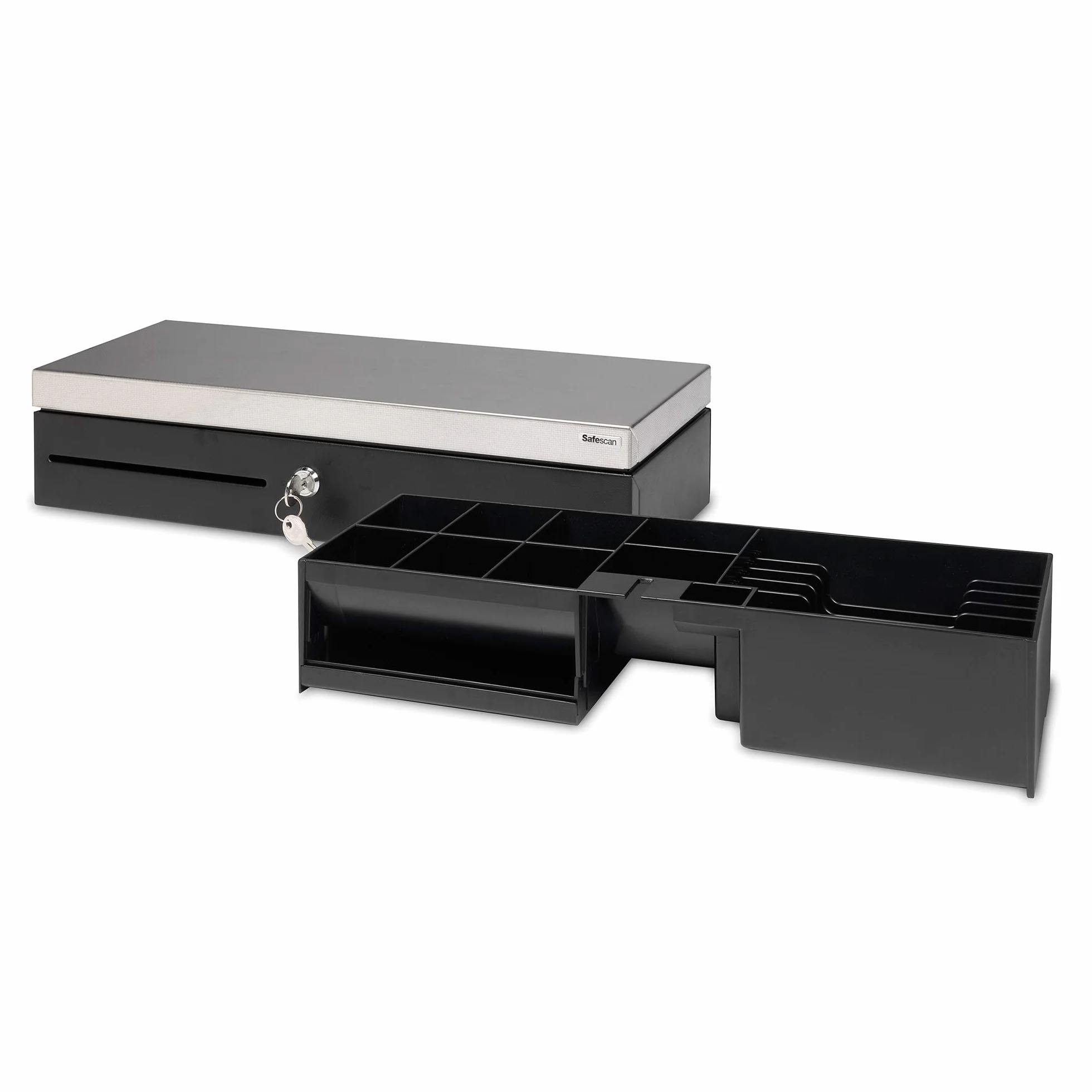 Safescan SD-4617S Cajón portamonedas vertical caja registradora 6 apartados billetes 8 monedas conexión RJ-12 46x17x10 cm