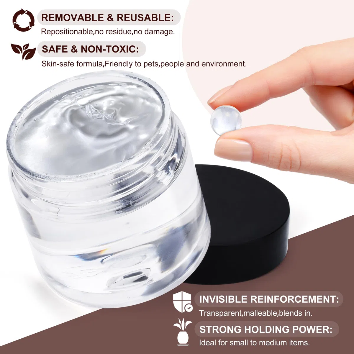 Gel de exhibición para museo, 170 g, cera transparente extraíble para colecciones de museos, sin residuos y reutilizable, ideal para antigüedades fijas, vidrio, cerámica y figuras de personajes para