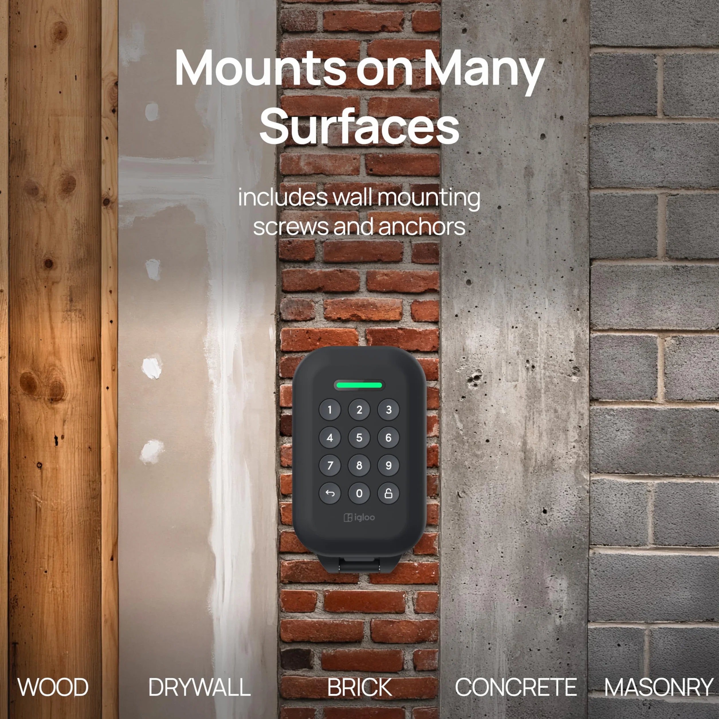 igloohome Caja de seguridad inteligente impermeable con códigos PIN sin conexión y control de aplicación Bluetooth