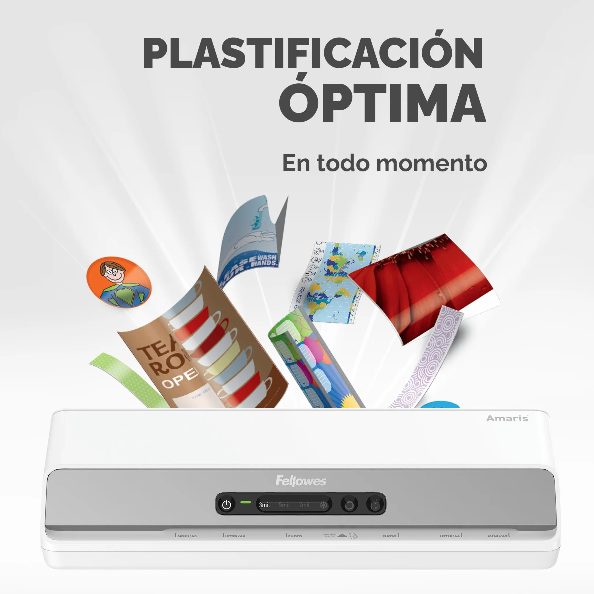 Fellowes Amaris A3 Plastificadora Documentos 80-175 Micras Uso Intensivo 1 Minuto