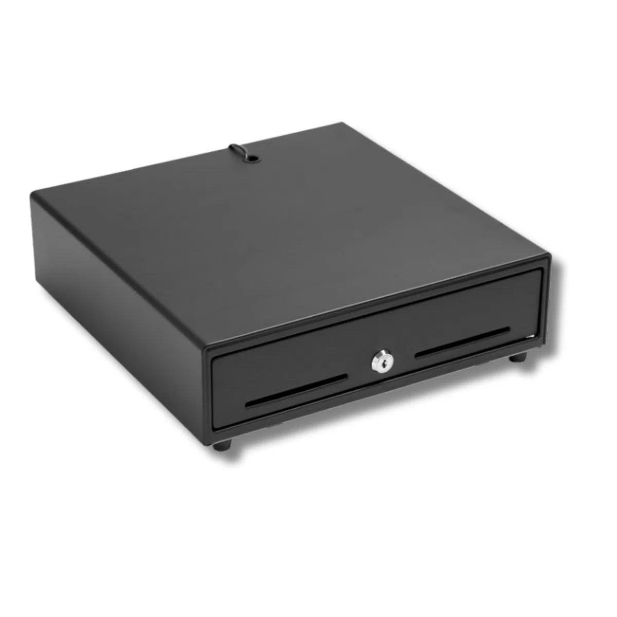 BALSAT | Cajón Portamonedas 410x114x415mm | Caja Registradora Negocio | Organizador Monedas y Billetes |Cajón Dinero automático yManual Negro | Organizador Efectivo | Con llave | Bandeja portamonedas