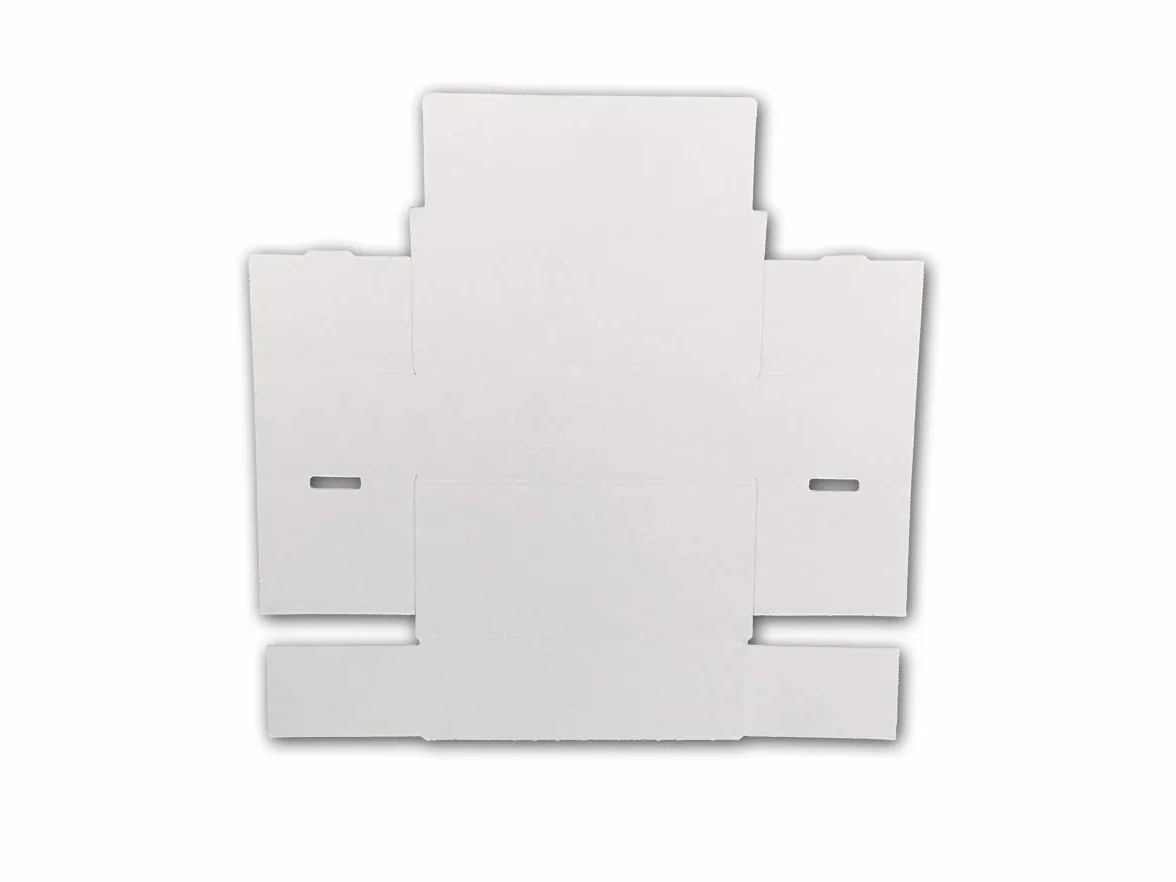 Cajas de Cartón Automontables 21 x 10 x 7 cm Canal Simple Blanco Pack 50