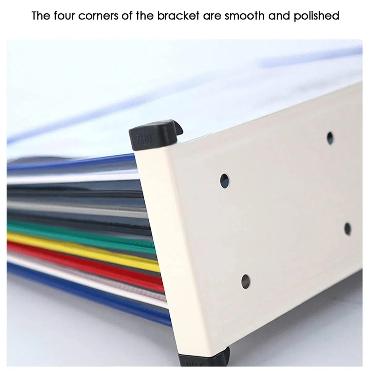 Soporte para archivos abatible de pared, carpeta de exhibición de 20 bolsillos para documentos A4/tamaño carta, oficina y hogar, diseño colorido para un fácil acceso y almacenamiento