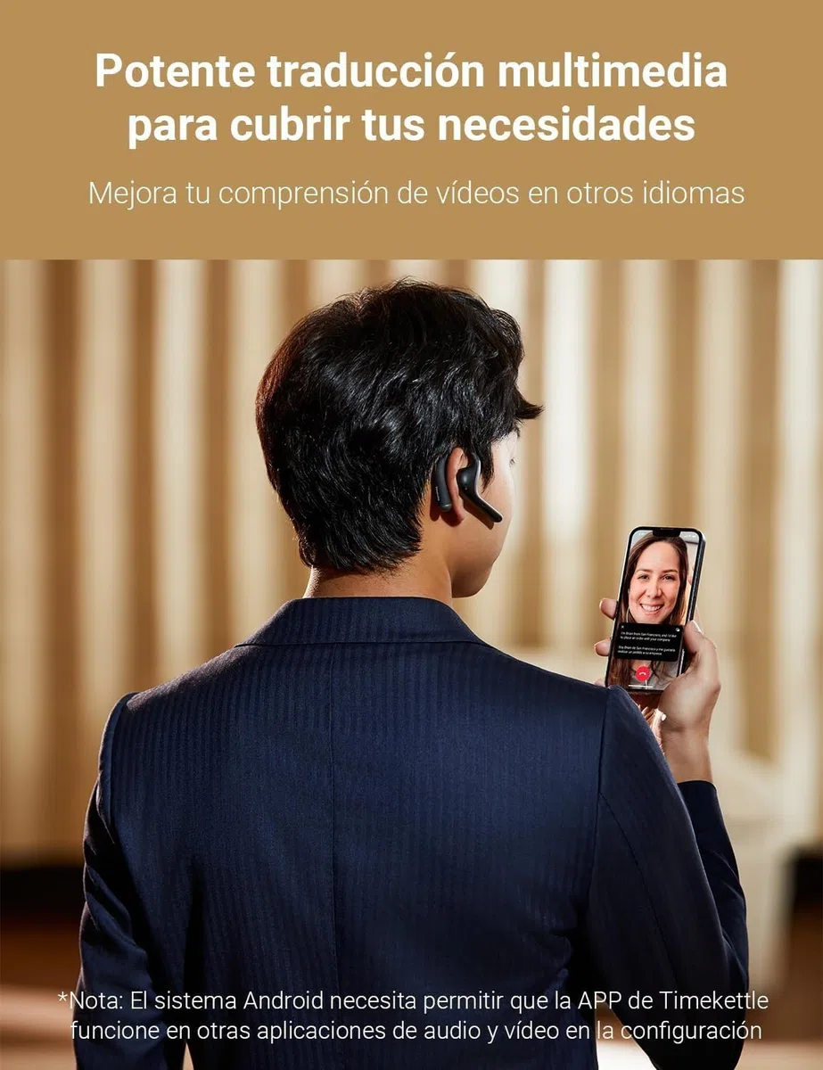 Timekettle W4 Pro Auriculares Intérpretes, Traducción Simultánea Bidireccional, 40 Idiomas Traductor en Tiempo Real