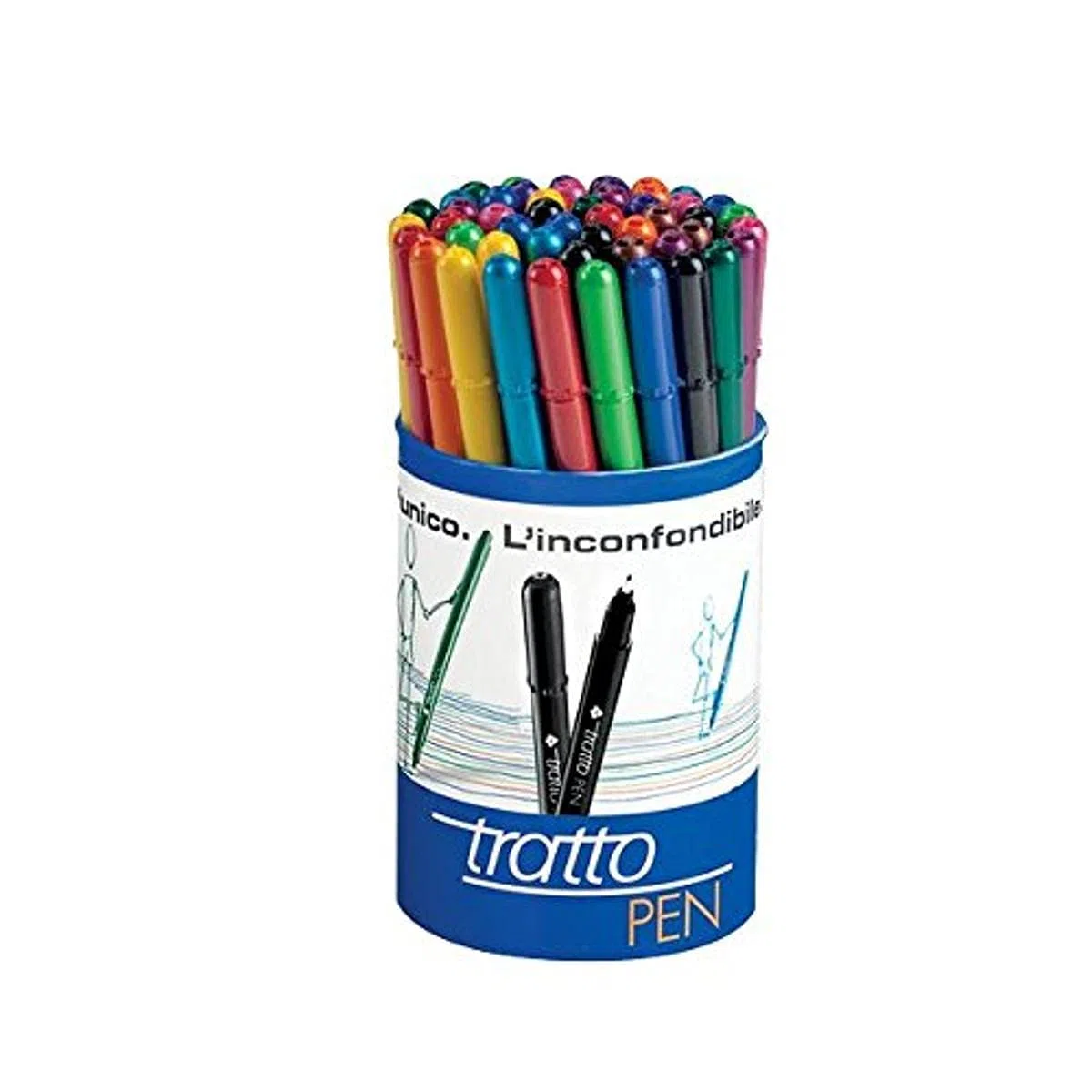 Tratto Pen - Paquete de 50 rotuladores de punta fina, multicolor