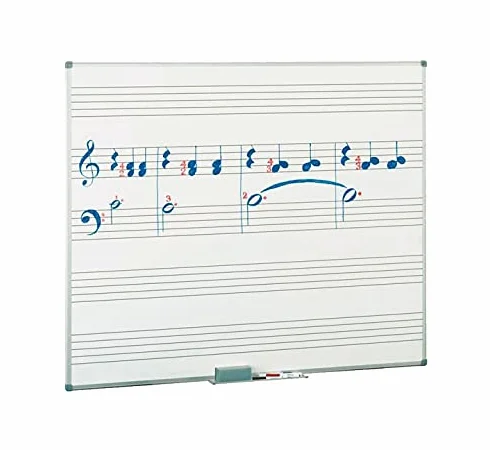 Pizarra blanca con pentagrama estratificada Faibo 122x244cm