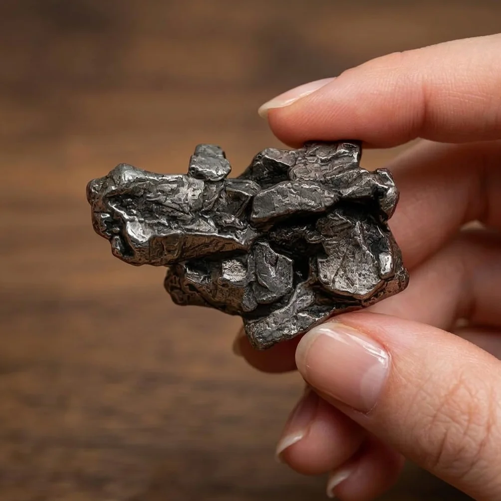 Makai Estrella fugaz de meteoritos reales Campo-del-Cielo con certificado de autenticidad