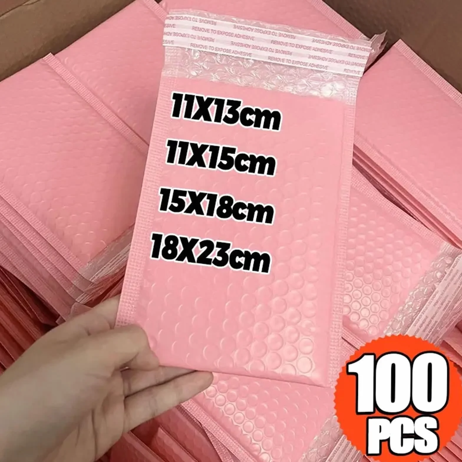 Sobres acolchados for anuncios publicitarios de burbujas polietileno rosa | Bolsas autoselladas Sobre de embalaje negro(18X23cm-black,50pcs)