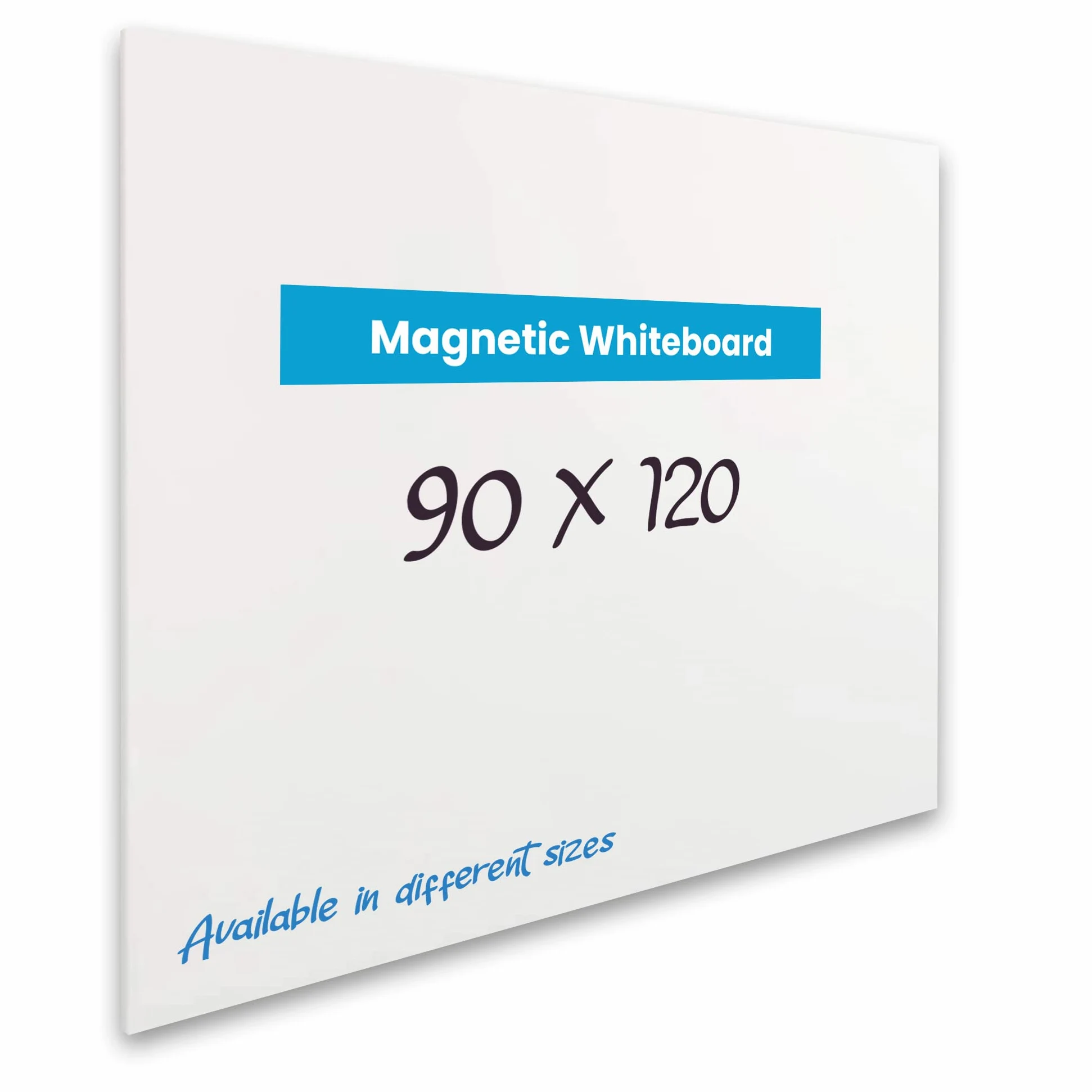 Vivol Pizarra magnética sin marco | Pizarra magnética sin estante para lápices | Tablero de fieltro de pared magnética | 8 tamaños magnético borrable (90x120, blanco)