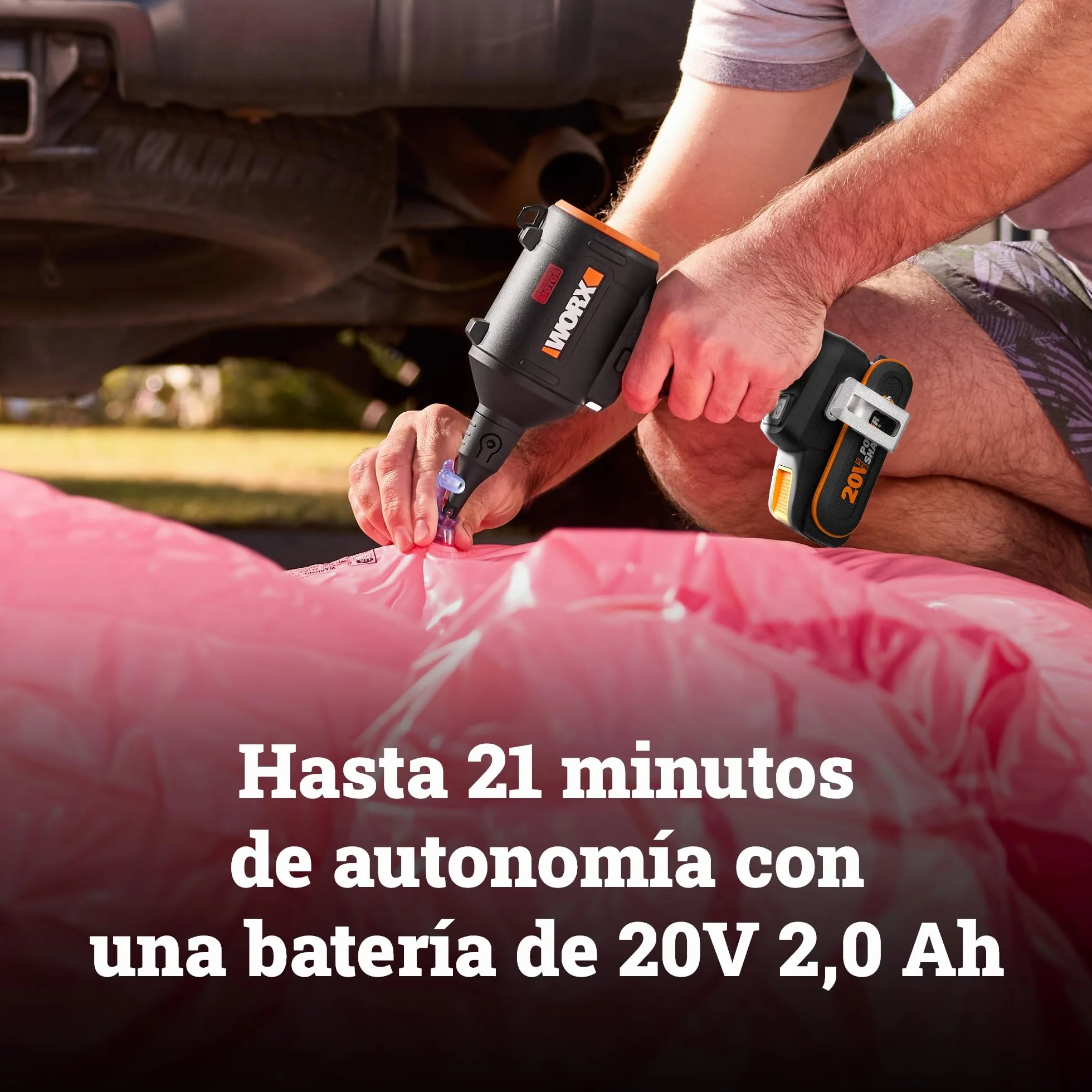 WORX 20V soplador de Polvo inalámbrico con Motor sin escobillas – colector de Polvo eléctrico para Limpieza, soplador de Aire comprimido (WX099 con batería y Cargador)