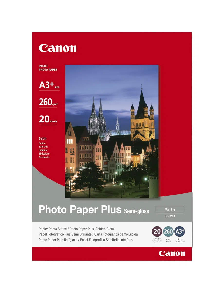 Carta Fotografica Canon Plus SG-201 - Semilucida - A3 Plus (329 X 423 Mm)